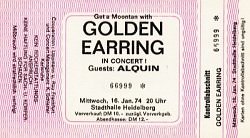 Ticket#66999 Golden Earring Germany 16-01-1974